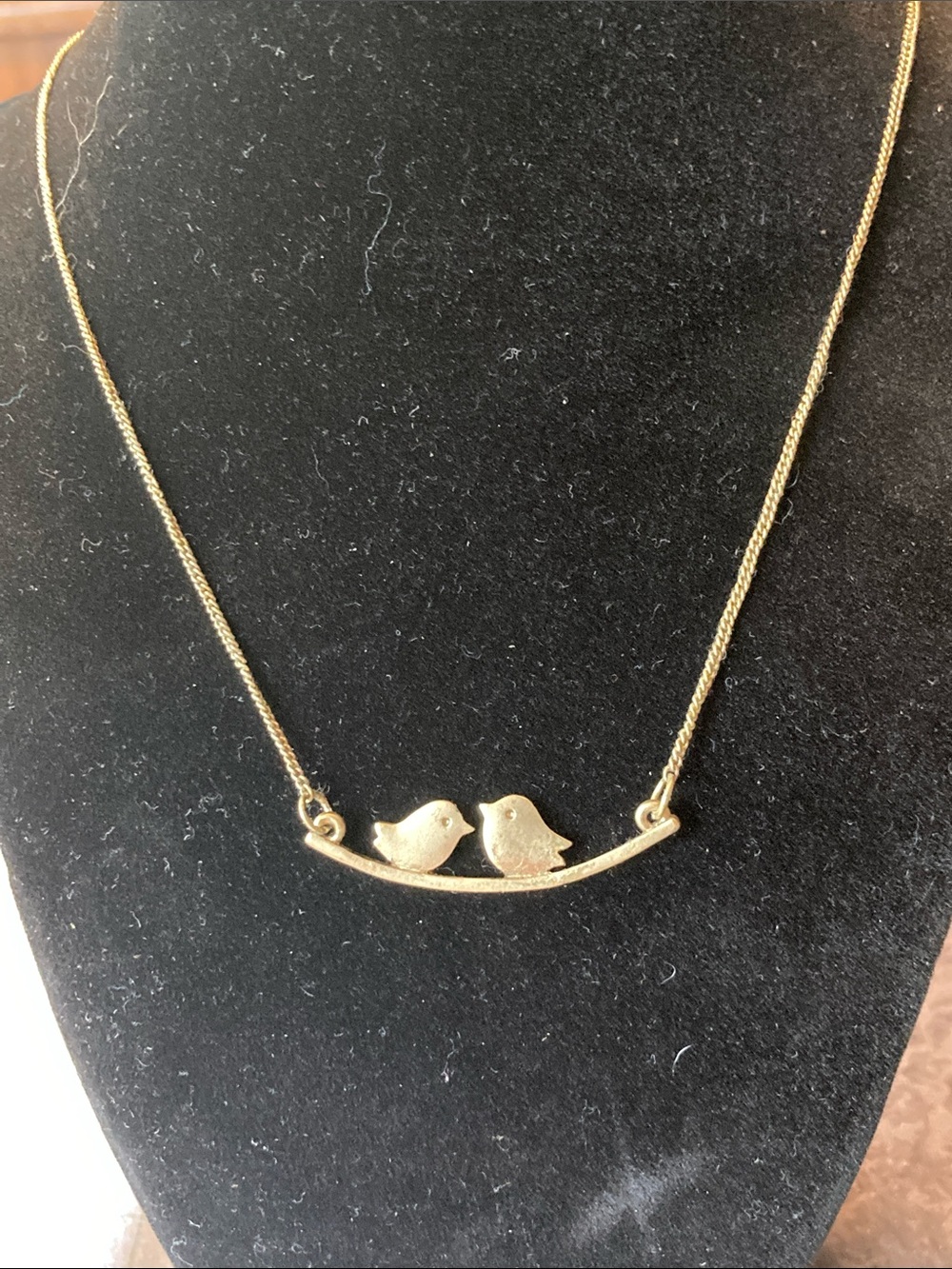 Gold Tone Bird Pendant Necklace - Women Jewelry